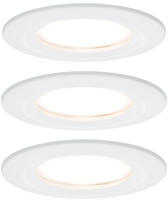 Paulmann - Led Einbauleuchte Nova Coin 3er Set Wei&szlig; 7,8 Cm Starr Warmwei&szlig;