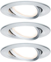 Paulmann - 93451 Nova Einbauleuchte 3er Set Led Led 18 W Aluminium (gedreht)