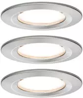 Paulmann Nova Bad-einbauleuchte 3er Set Led Led 18 W Ip44 Eisen (geb&uuml;rstet)