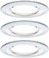 Paulmann 93463, Paulmann Nova Bad-Einbauleuchte 3er Set LED LED 18W IP44 Chrom