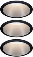 Paulmann 93408, Paulmann 93408 Cole Coin Einbauleuchte 3er Set LED 18W Schwarz,