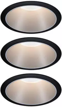 Paulmann LED Cole Set 3x6,5W 2700K warmweiß Stufendimmer schwarz/silber (934.08)