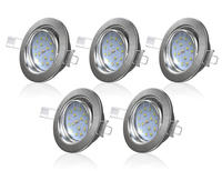 B.K.Licht LED Einbauleuchte "5er Set Einbaustrahler, Schwenkbare Deckenstrahler,