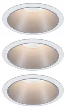 Paulmann LED Cole Set 3x6,5W 2700K warmweiß Stufendimmer weiß/silber (934.10)
