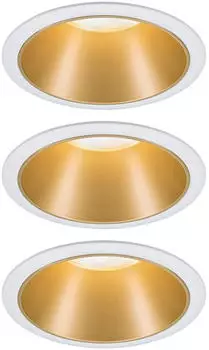 Paulmann LED Cole Set 3x6,5W 2700K warmweiß Stufendimmer weiß/gold (934.06)