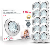 B.K.Licht LED Einbaustrahler GU10 10 Stk. Warmwei&szlig; LED Einbauleuchten,...