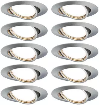 Paulmann LED Base rund 10 x max. 10W GU10 Eisen gebürstet (933.99)