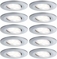 Paulmann 99925, Paulmann LED-Bad-Einbauleuchte 10er Set 65W Chrom (matt)