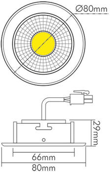 Nobilé A 5068 T Flat IP44 dimmbar C weiß-matt (1856871013)