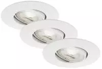 Briloner Leuchten LED Einbauleuchte "7048036 KULANA" LED-Board Warmwei&szlig; 3er Set,