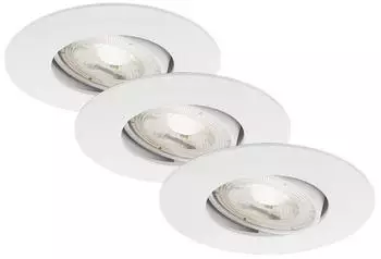 Briloner LED Einbauleuchten wei&szlig; 3xLED-Platine/5W (7048-036)