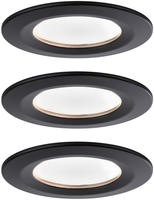Paulmann 94473, Paulmann 94473 LED-Einbauleuchte 3er Set LED 18W Schwarz (matt)