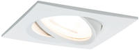 Paulmann LED Einbaustrahler Nova eckig 1x6,5W GU10 Weiß matt schwenkbar 3-Stufen-dimmbar (93471)