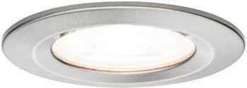 Paulmann LED Einbaustrahler Nova rund 1x6,5W GU10 Eisen gebürstet starr (93439)