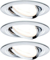 Paulmann 93434, Paulmann 93434 Einbauleuchte 3er Set 19.5W Chrom (gl&auml;nzend)