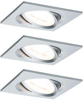 PAULMANN EBL Set Nova eckig schw LED 3-stepdim 3x6,5W 230V GU10 51mm Alu ged/Alu
