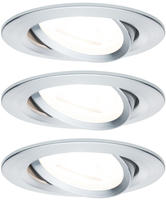 Paulmann - Led Einbauleuchte Nova 3er Set Alu 8,4 Cm Schwenkbar Gu10 Warmwei&szlig;