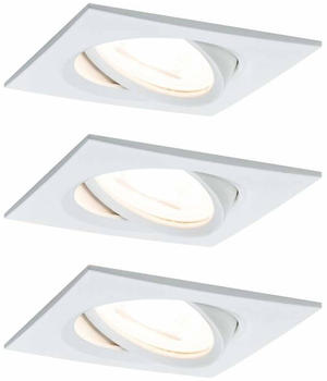 Paulmann LED Nova eckig Set 3x6,5W Stufendimmer weiß matt (93490) Paulmann LED Nova eckig Set 3x6,5W Stufendimmer weiß matt (93490)