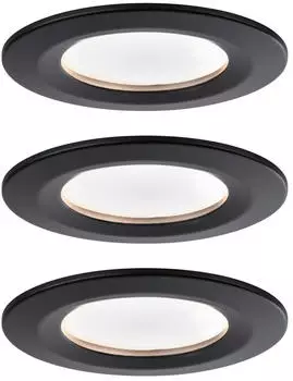 Paulmann LED Nova rund Set 3x6,5W starr Stufendimmer schwarz matt (94474) Paulmann LED Nova rund Set 3x6,5W starr Stufendimmer schwarz matt (94474)