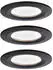 schwarz matt (94474): Paulmann LED Nova rund Set 3x6,5W starr Stufendimmer