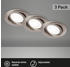 Briloner LED Einbauleuchten 3er-Set nickel 3xLED/7W (7114-432)