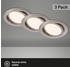 Briloner LED Einbauleuchten 3er-Set nickel 3xLED9W (7116-432)