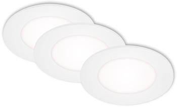 Briloner LED Einbauleuchten 3er-Set weiß 3xLED/3W (7125-436)