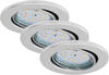 Briloner LED Einbauleuchten alu 3er-Set 3xLED/5W (7219-039)