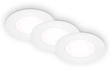 Briloner LED Einbauleuchten IP65 3er-Set weiß 3xLED/3W (7057-436)