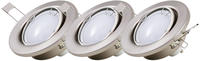 Briloner LED Einbauleuchten nickel 3er-Set 3xLED/GU10/3W (7221-032)