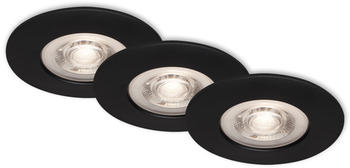 Briloner LED Einbauleuchten schwarz-matt 3xLED-Plat./49W (7047-035)