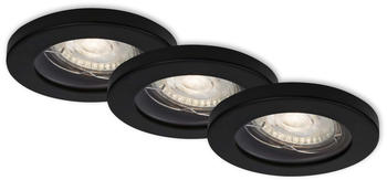 Briloner LED Einbauleuchten-Set matt-schwarz 3xLED/GU10/5W (7181-035)