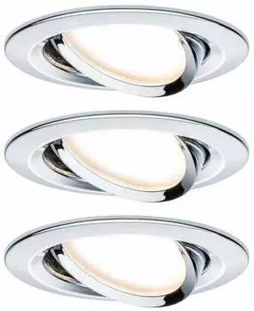 Paulmann LED Nova Coin Set schwenkbar 84mm 3x6W 2700K chrom (93488)
