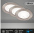 Briloner LED Einbauleuchten 3er-Set nickel 3xLED/7W (7115-432)