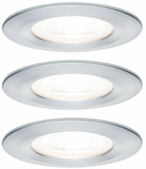 Paulmann LED Nova Set starr 78mm 3x6,5W 2700K IP44 Alu gedreht (93480)