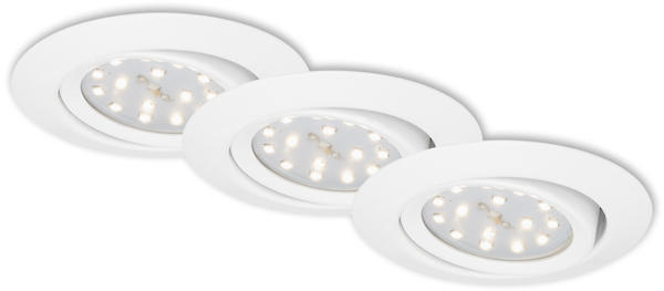 Briloner LED Einbauleuchten 3er-Set weiß 3xLED-Modul 3W (7171-036)