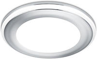 Runder Led Deckeneinbaustrahler Aura Silber Chromfarben &Oslash; 8,2cm