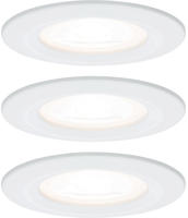 Paulmann 93442, Paulmann Bad-Einbauleuchte 3er Set 19.5W Wei&szlig; (matt)