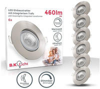 B.K.Licht LED Einbauleuchte "6er Set Einbaustrahler, Dimmbar, Schwenkbar, LED