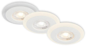 Briloner LED Einbauleuchten-Set, Ø8,4 cm, 3x LED, 5 W, 460 lm, weiß