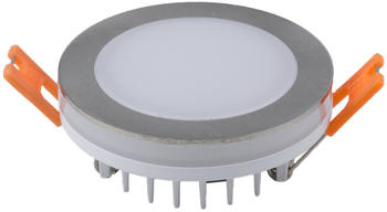Heitronic LED Einbaustrahler in Nickel-matt 6W 3000K 450lm silber