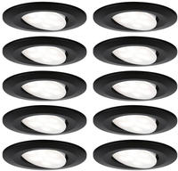 Paulmann LED Einbauleuchte "Calla 10x680lm 4000K 6W 230V schwarz matt IP65"