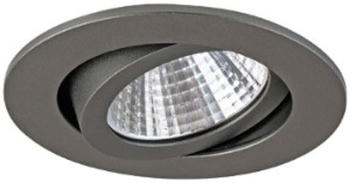Brumberg 12261643 LED-Einbaustrahler 350 mA, 7 W, 38&deg;, 2700 K, rund, schwenkbar, titan matt, IP20 12261643
