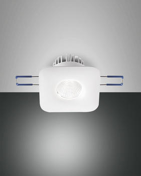 Fabas Luce LED Spot Set Sigma in transparent und weiß 7W 800lm quadratisch weiß