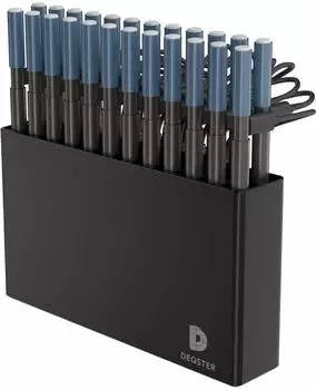 Deqster Stylus Multi-Charger Ladestation 40W, 8x Kabel 3-in-1, schwarz (60-2000135)