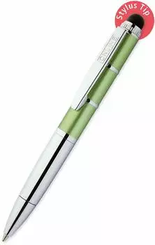 Online Piccolo Stylus Drehkugelschreiber metallic gr&uuml;n, 2in1 (33657/3D)