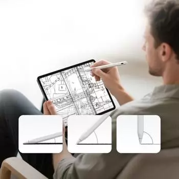 Wozinsky WRA-08 iPad Stylus USB-C, 0,1mm Präzision, Palm Rejection, weiß (WRA-08)