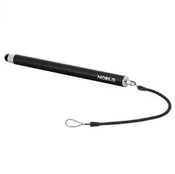 Mobilis Kapazitiver Stylus mit Spiralband, schwarz, 10er-Pack (001054)