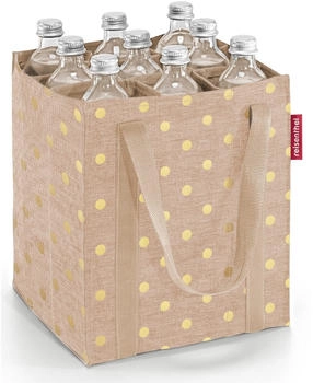Reisenthel Bottlebag metallic dots coffee
