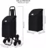 Vounot Foldable Shopping Trolley 32L 6 Wheels black